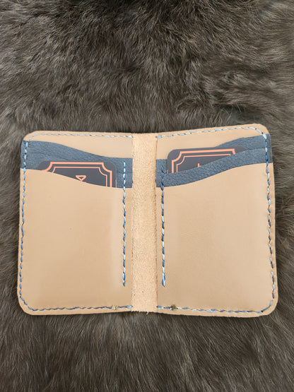 Floral vertical leather wallet